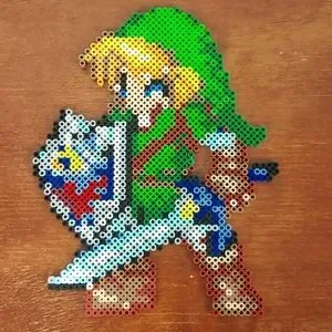 Zelda Sword And Shield Perler On Board Legend Of Zelda, Perler